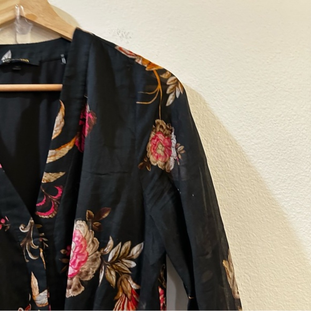 Kobi‎ Halperin Denise Floral Belted Midi-Dress Size Medium - Picture 7 of 13